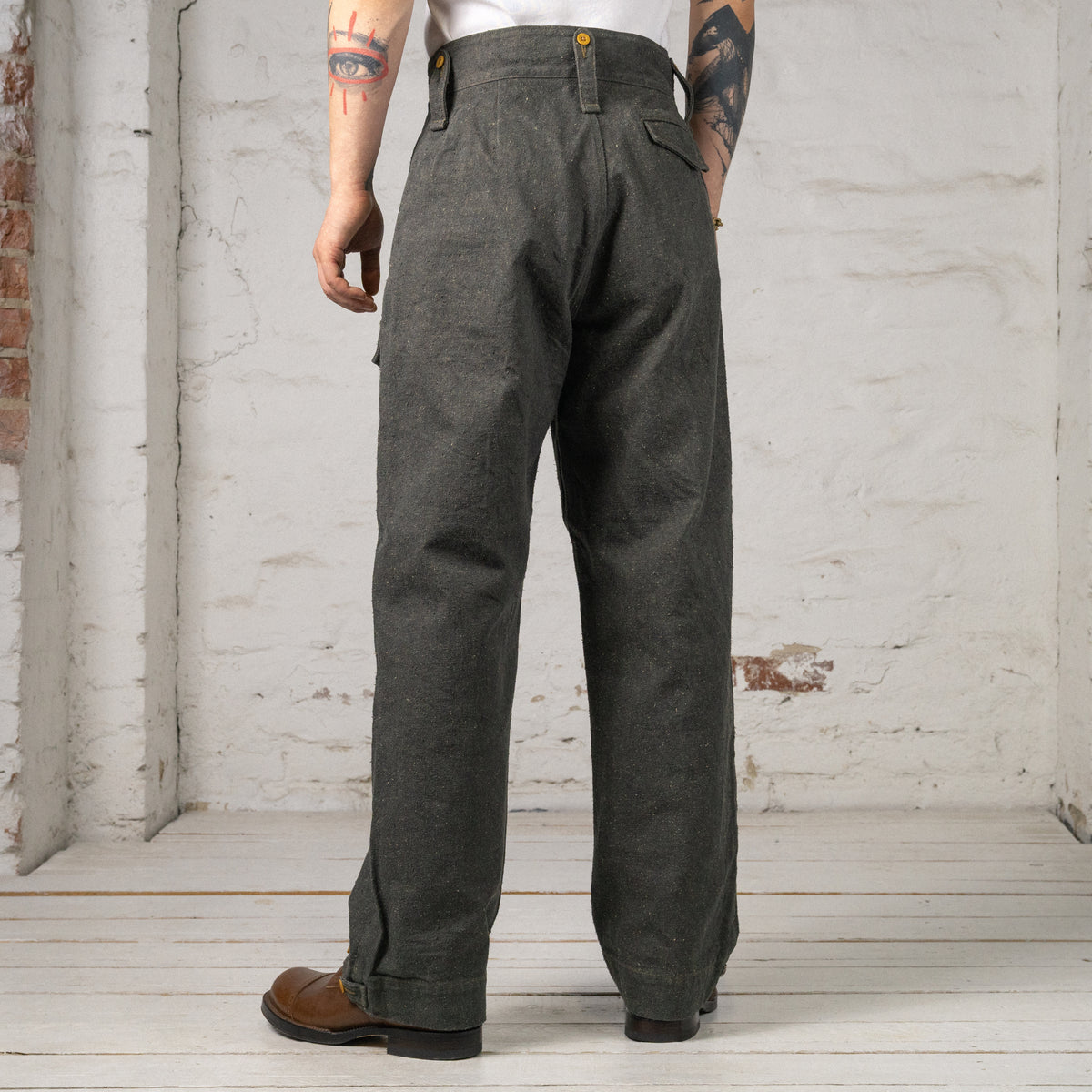 British Army Pant Loose Denim Charcoal