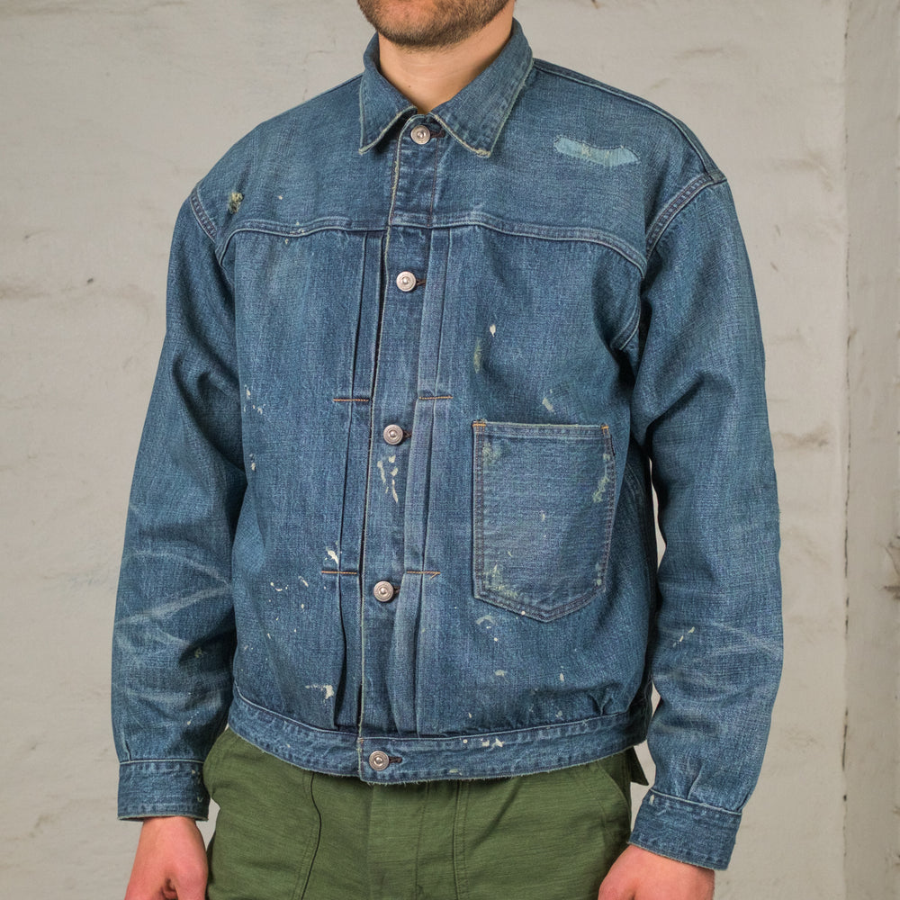 One Pocket Jeans Jacket Scar Face & Paint