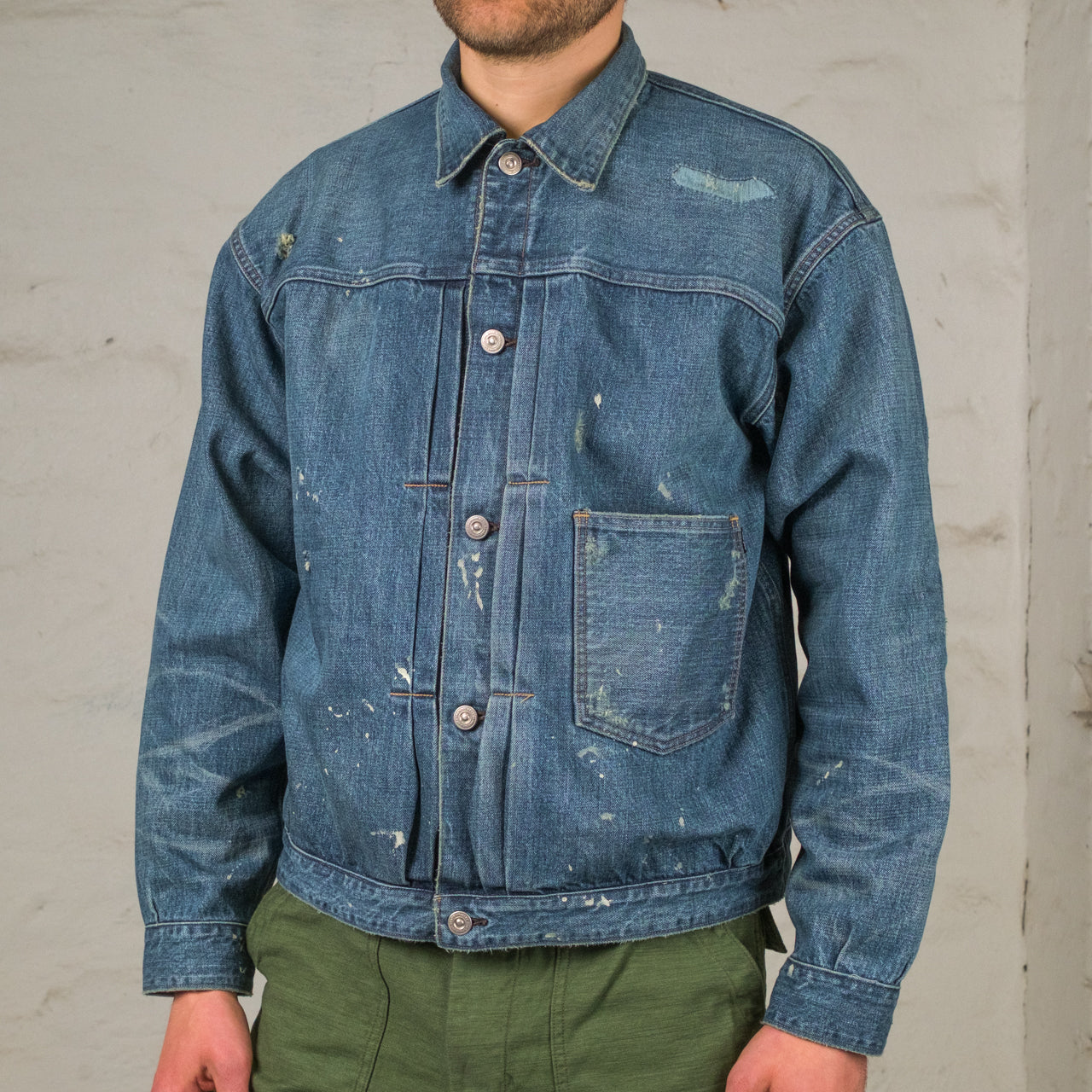 Veste en jean à une poche Scar Face & Paint