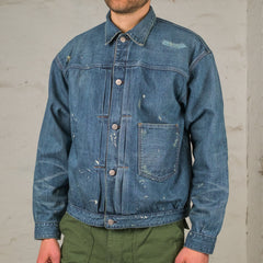 Veste en jean à une poche Scar Face & Paint