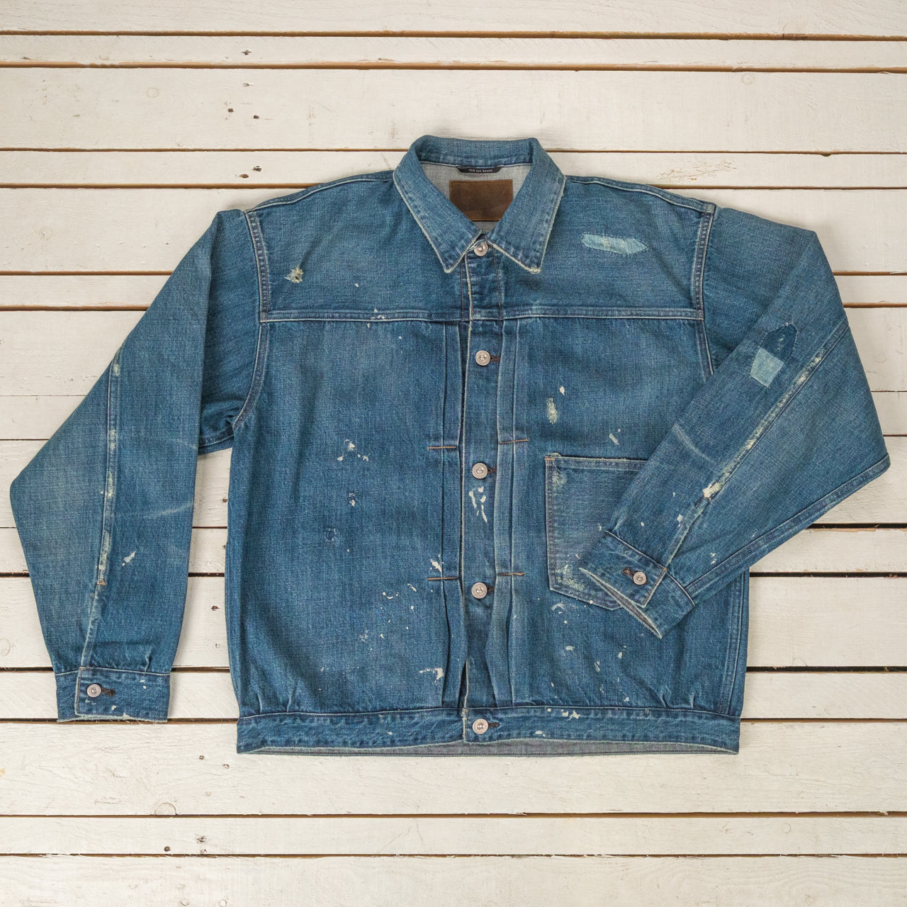 Veste en jean à une poche Scar Face & Paint