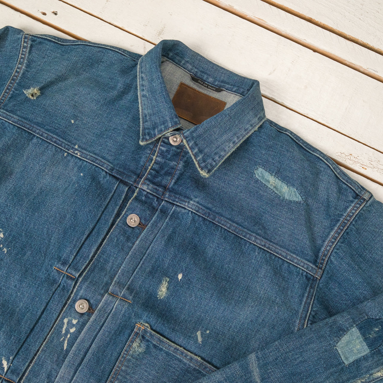 Veste en jean à une poche Scar Face & Paint