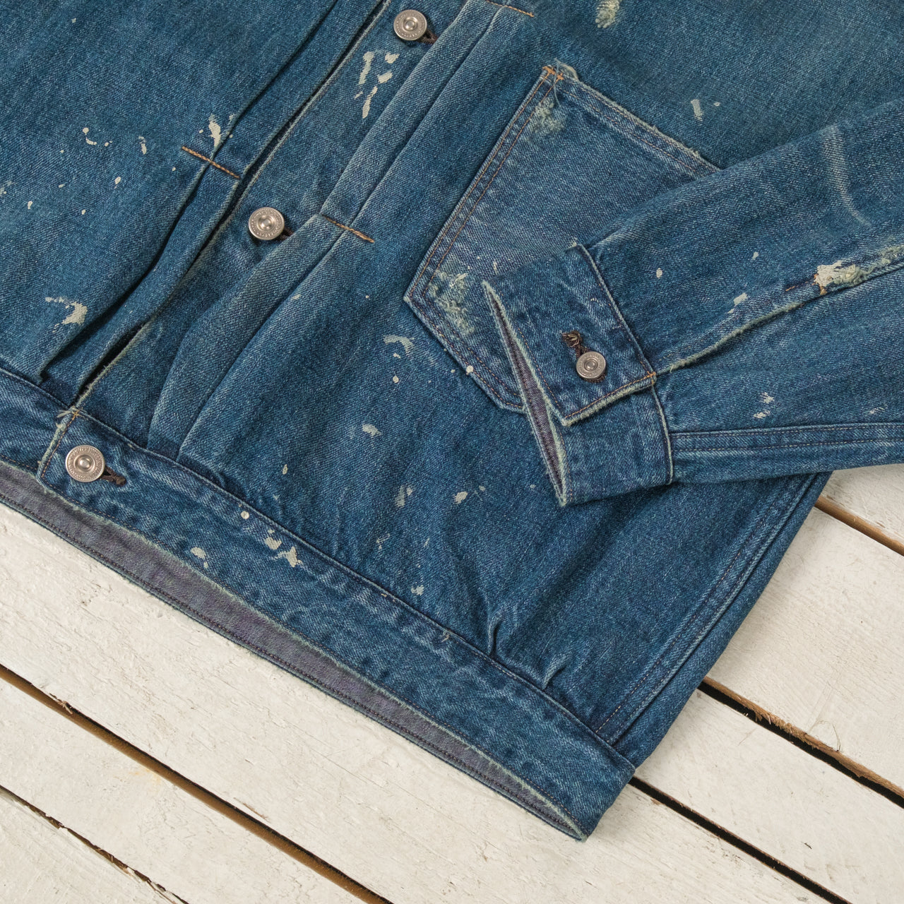 Veste en jean à une poche Scar Face & Paint
