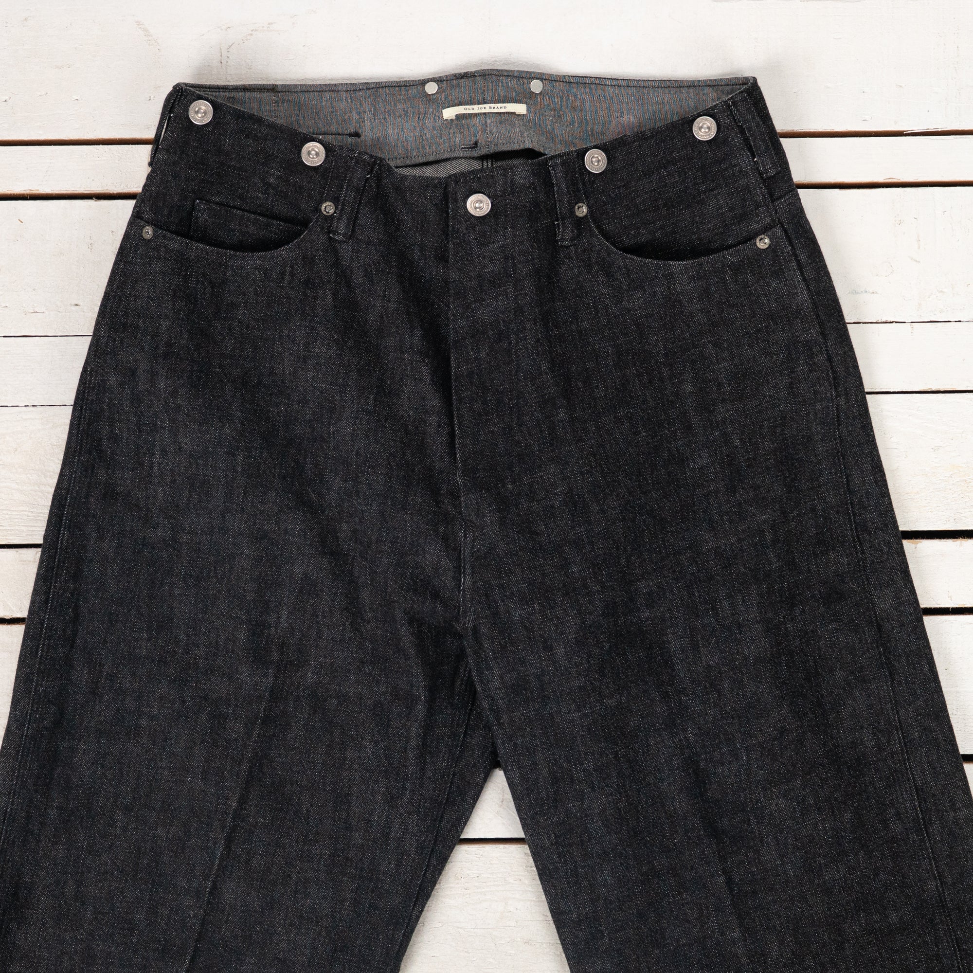 Beltless Waist Jeans Trousers "990" Black