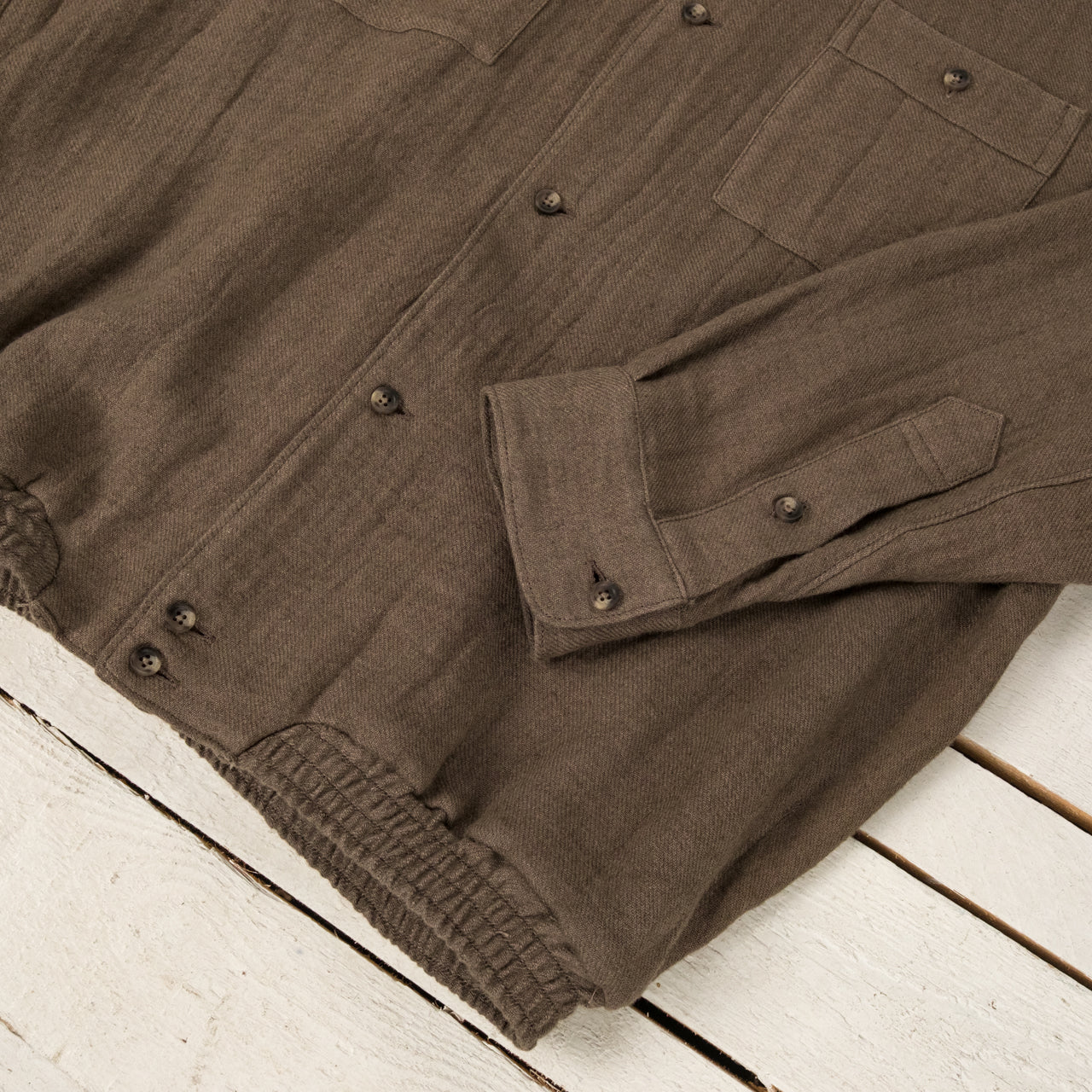 Gathered Waist Marlboro Shirt Dune