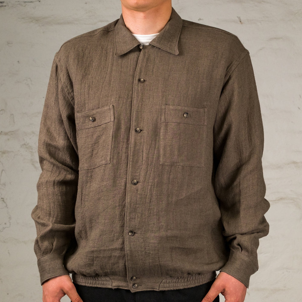 Gathered Waist Marlboro Shirt Dune