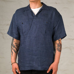 Asymmetry Front Tunic Shirt Azur