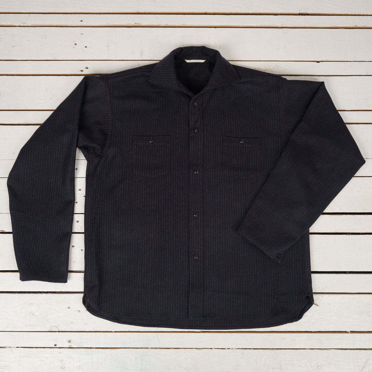 Camp Collar Marine Shirt Nocturne Stripe