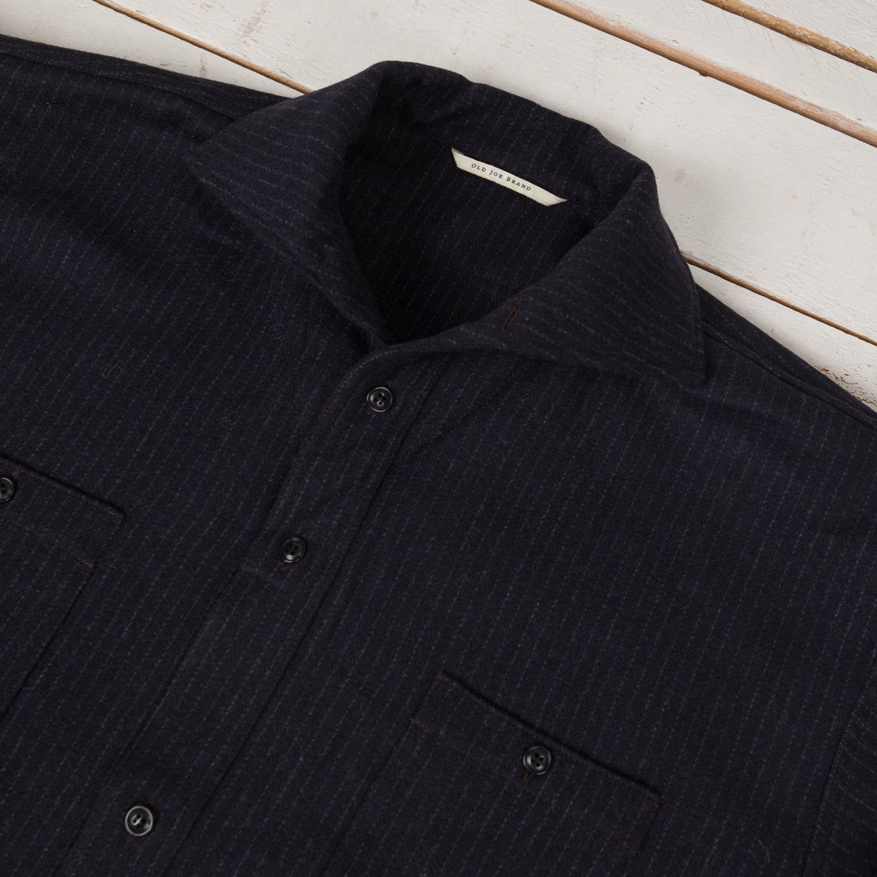 Camp Collar Marine Shirt Nocturne Stripe