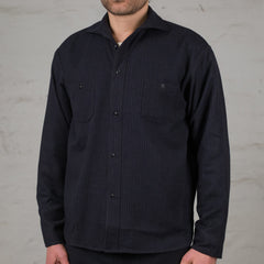 Camp Collar Marine Shirt Nocturne Stripe
