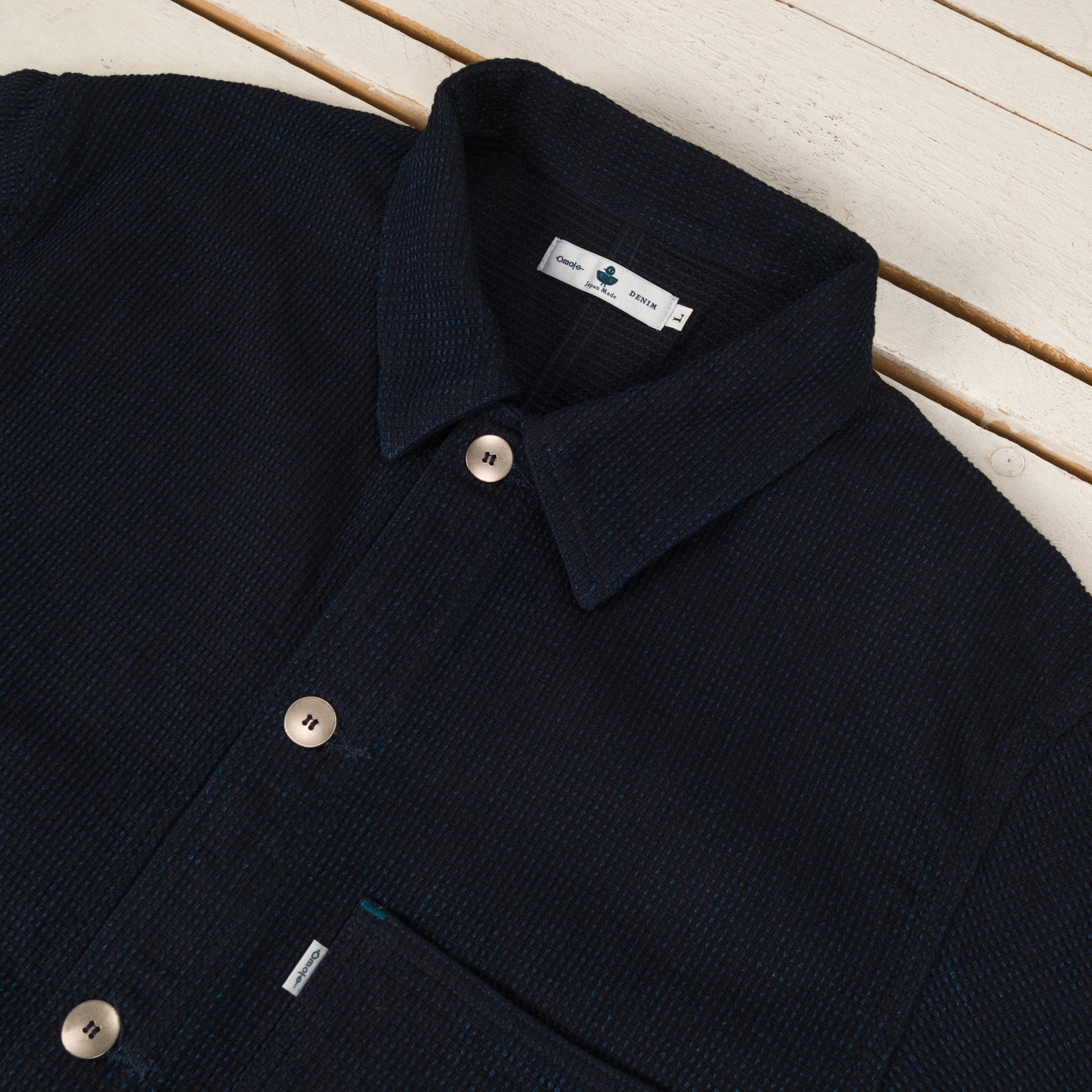 12 oz. Cube Sashiko Denim Chore Jacket