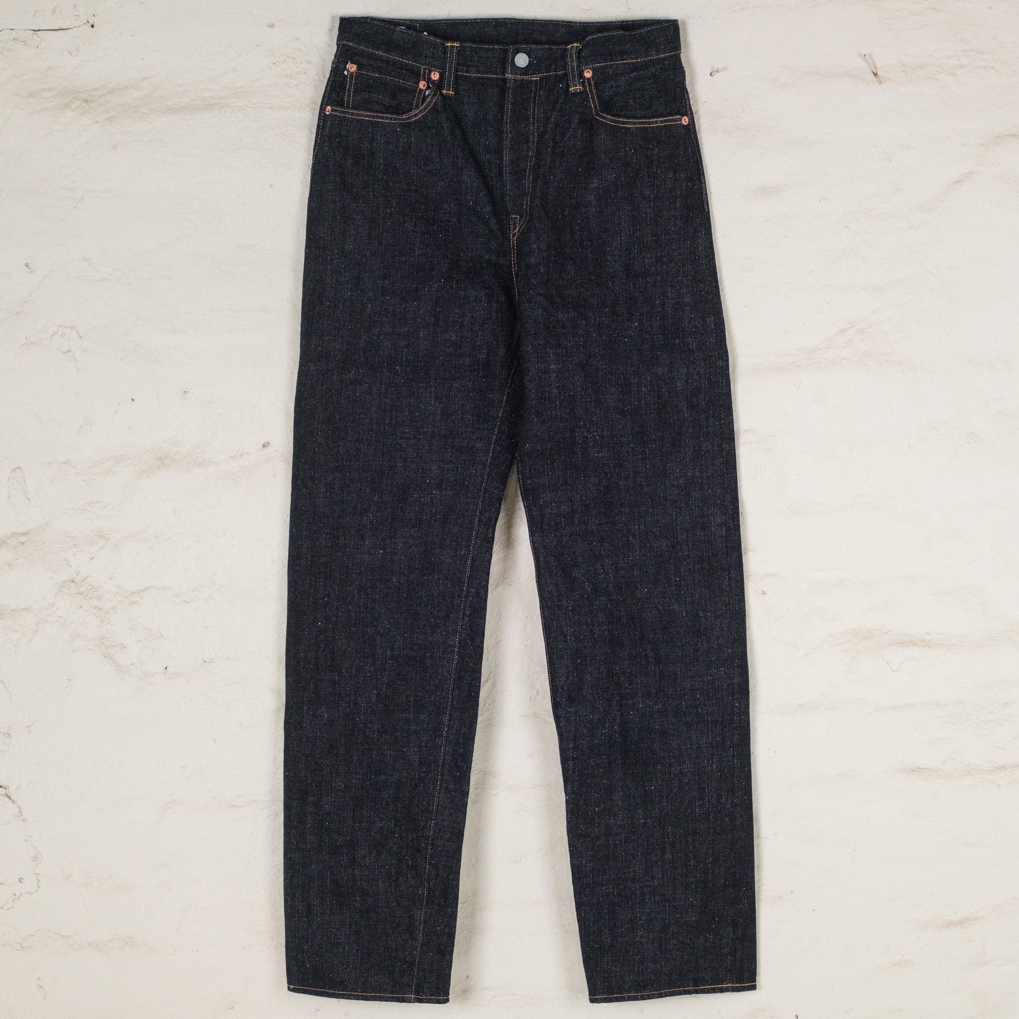 0411 15,5 oz. SLUB-NEP DENIM STRAIGHT FIT JEANS