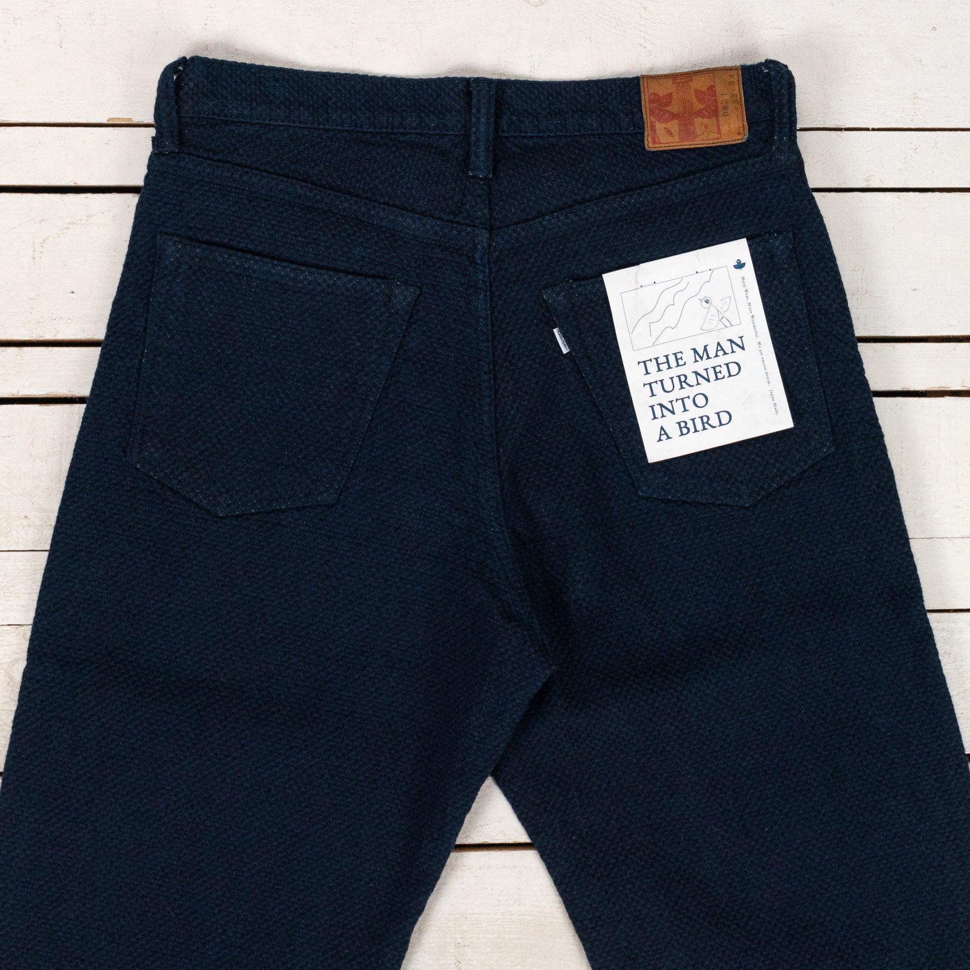 0821 15 oz. Ori-Sashi Sashiko Loose Fit One-Wash Jeans