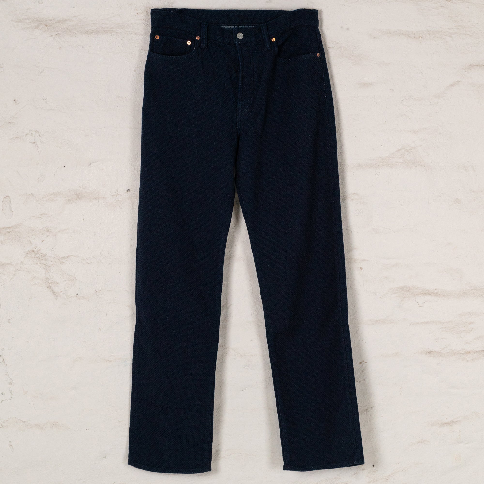 0821 15 oz. Ori-Sashi Sashiko Loose Fit One-Wash Jeans