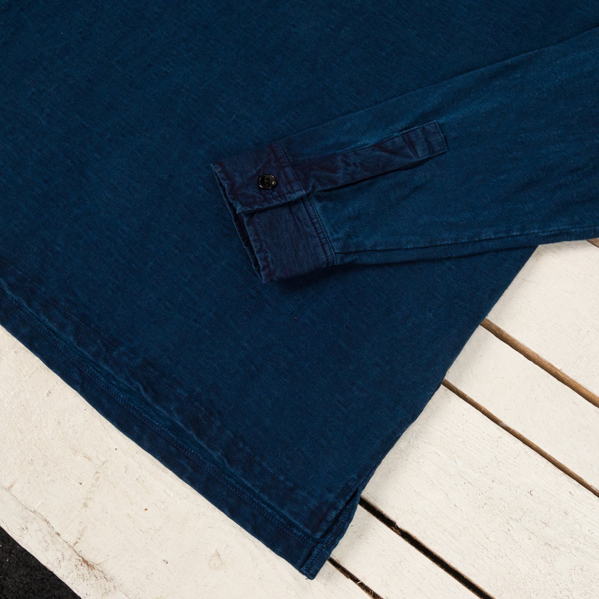 Henley Neck L/S T-Shirt Indigo