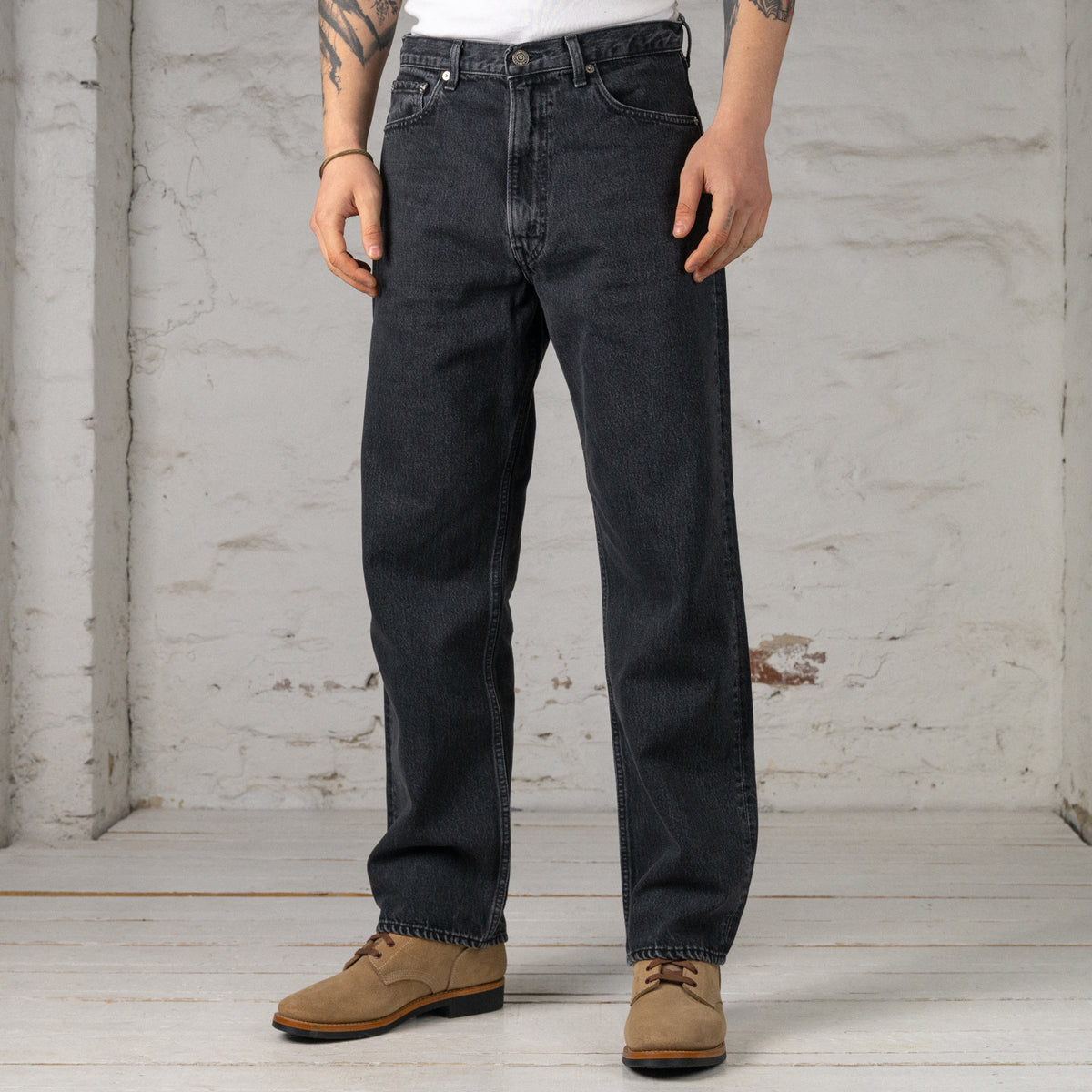 101 Dad's Fit Denim Pants Black Stone