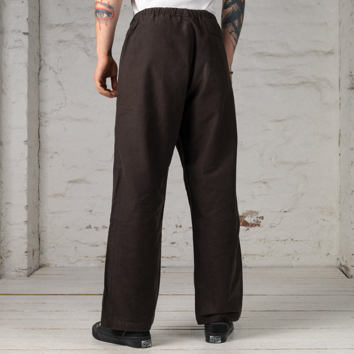 Wide Fit New Yorker Brushed Trousers Coffee Brown