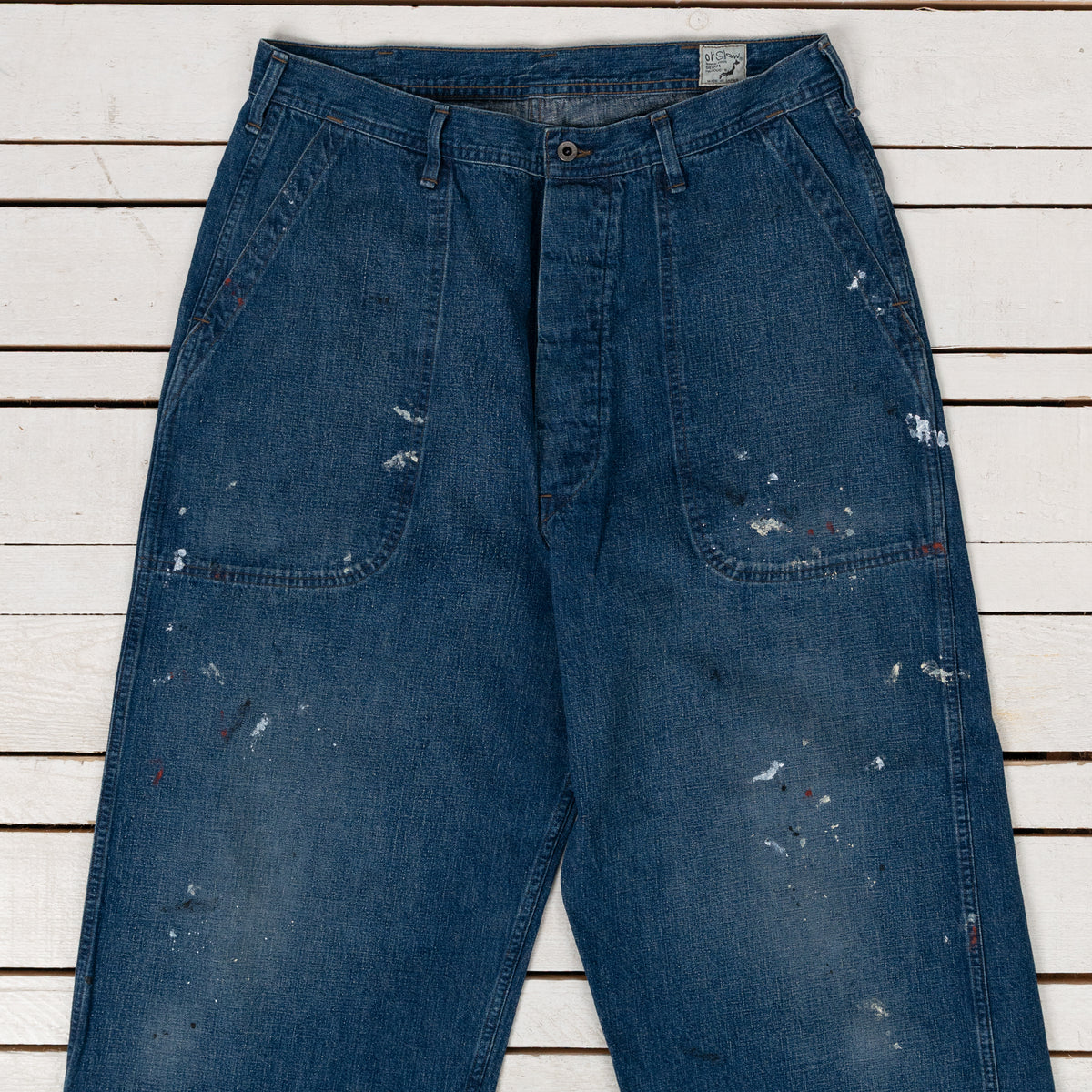 WWII 40's U.S. Navy Wide-Fit Utility Trousers Painted