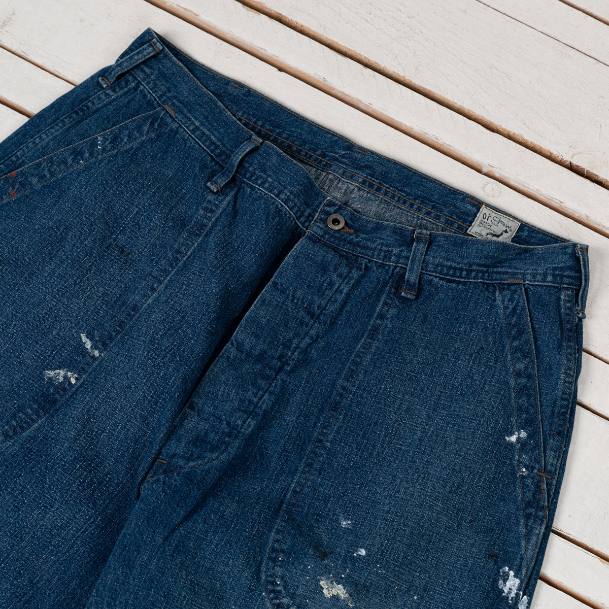 WWII 40's U.S. Navy Wide-Fit Utility Trousers Painted