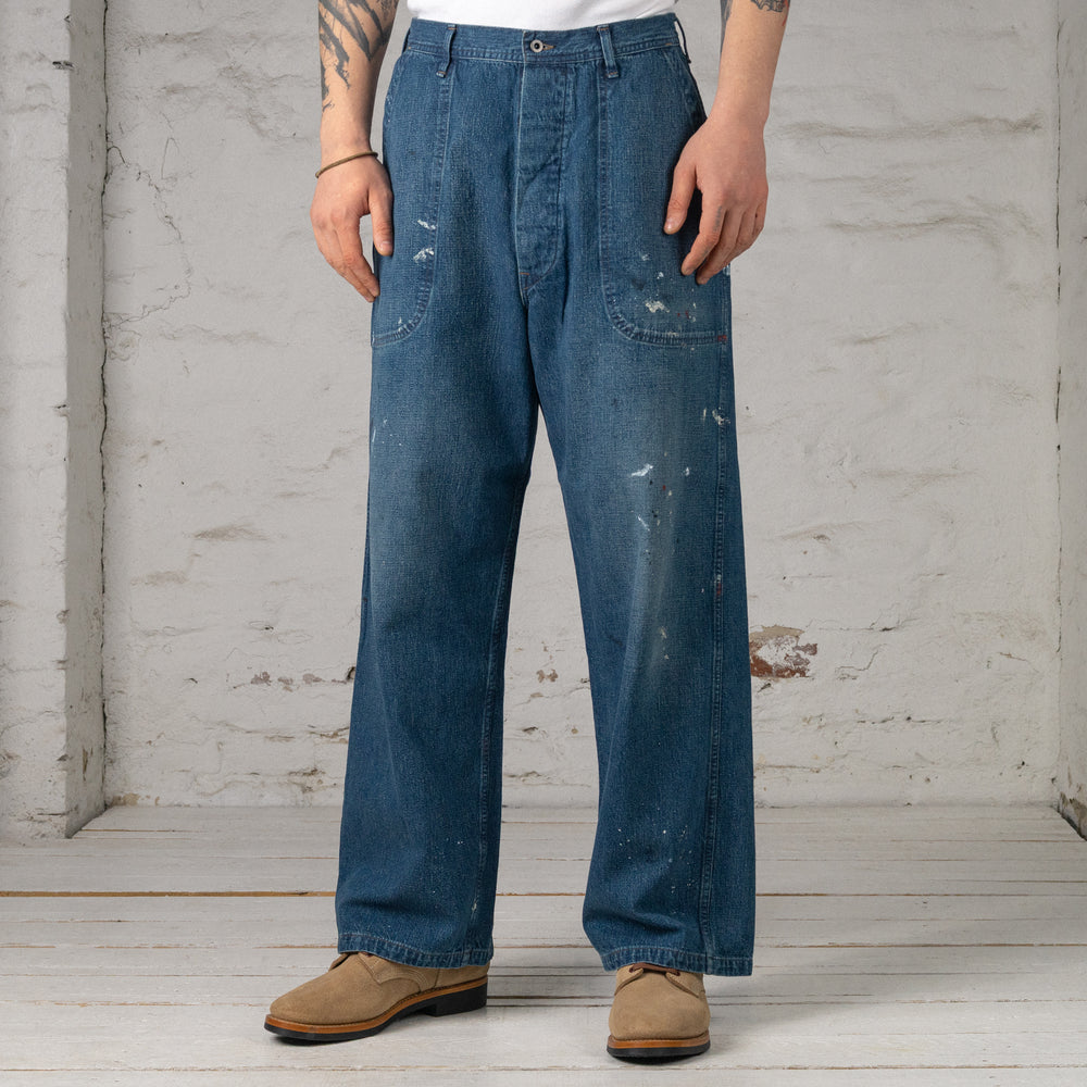 WWII 40's U.S. Navy Wide-Fit Utility Trousers Painted