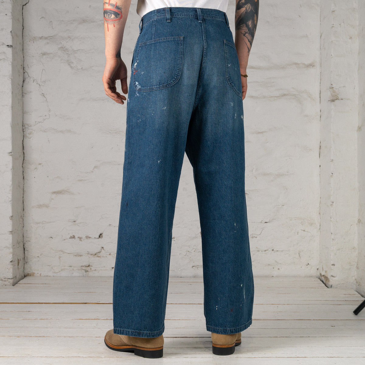 WWII 40's U.S. Navy Wide-Fit Utility Trousers Painted