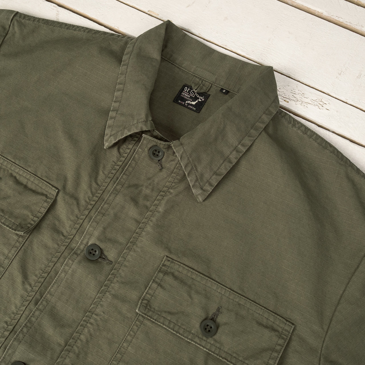 Utility Short Sleeve Shirt Jacket Olive