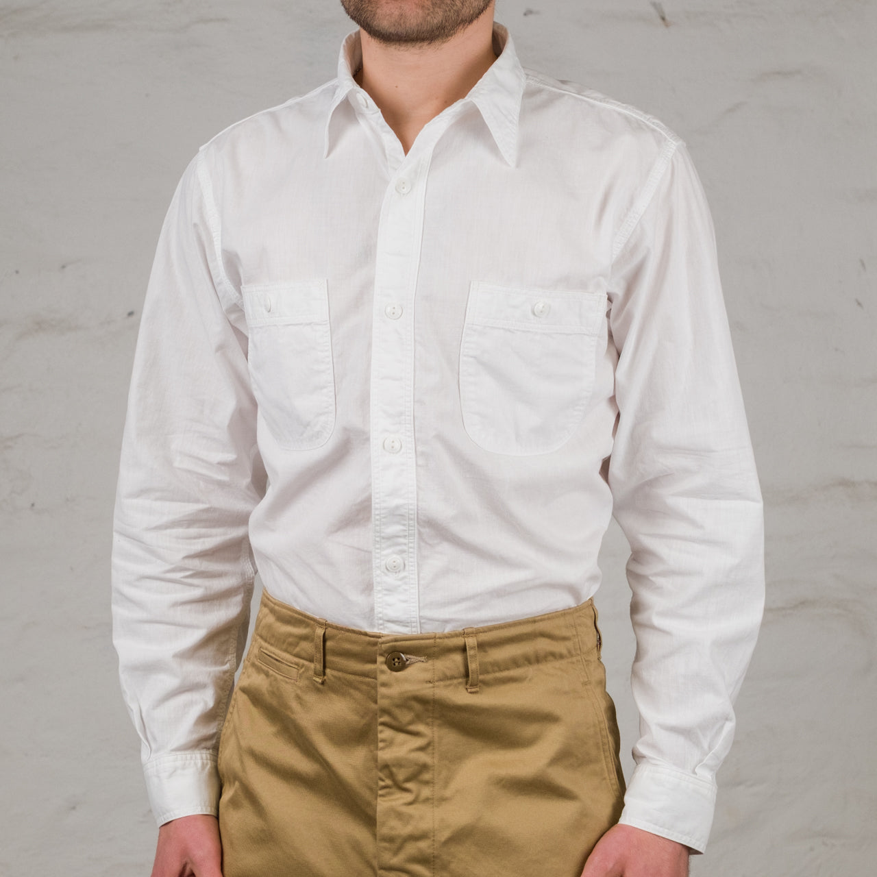 Chambray Work Shirt White