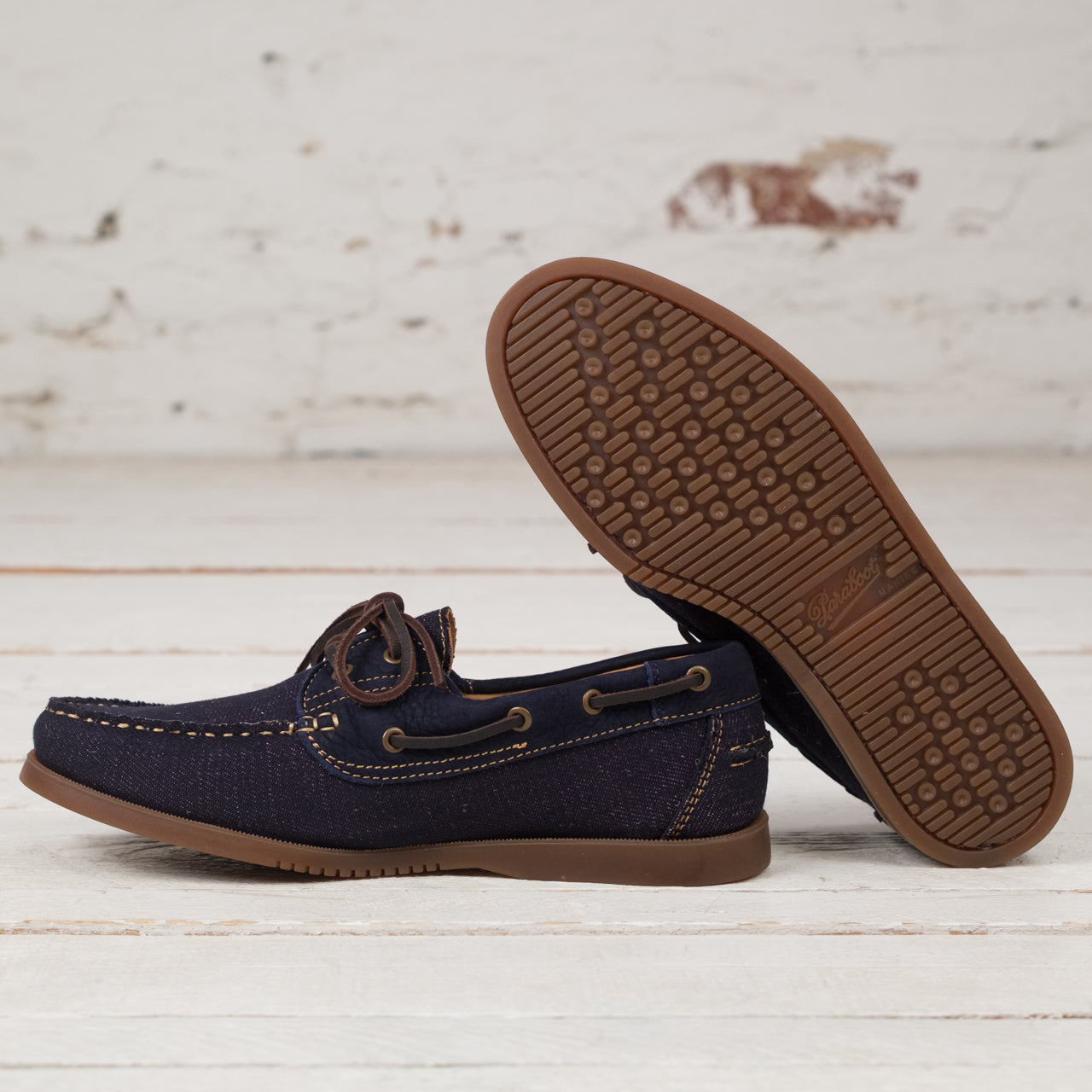 Paraboot×TOMORROWLAND BARTH ダークネイビー6 1/2 Barth Denim Nubuck