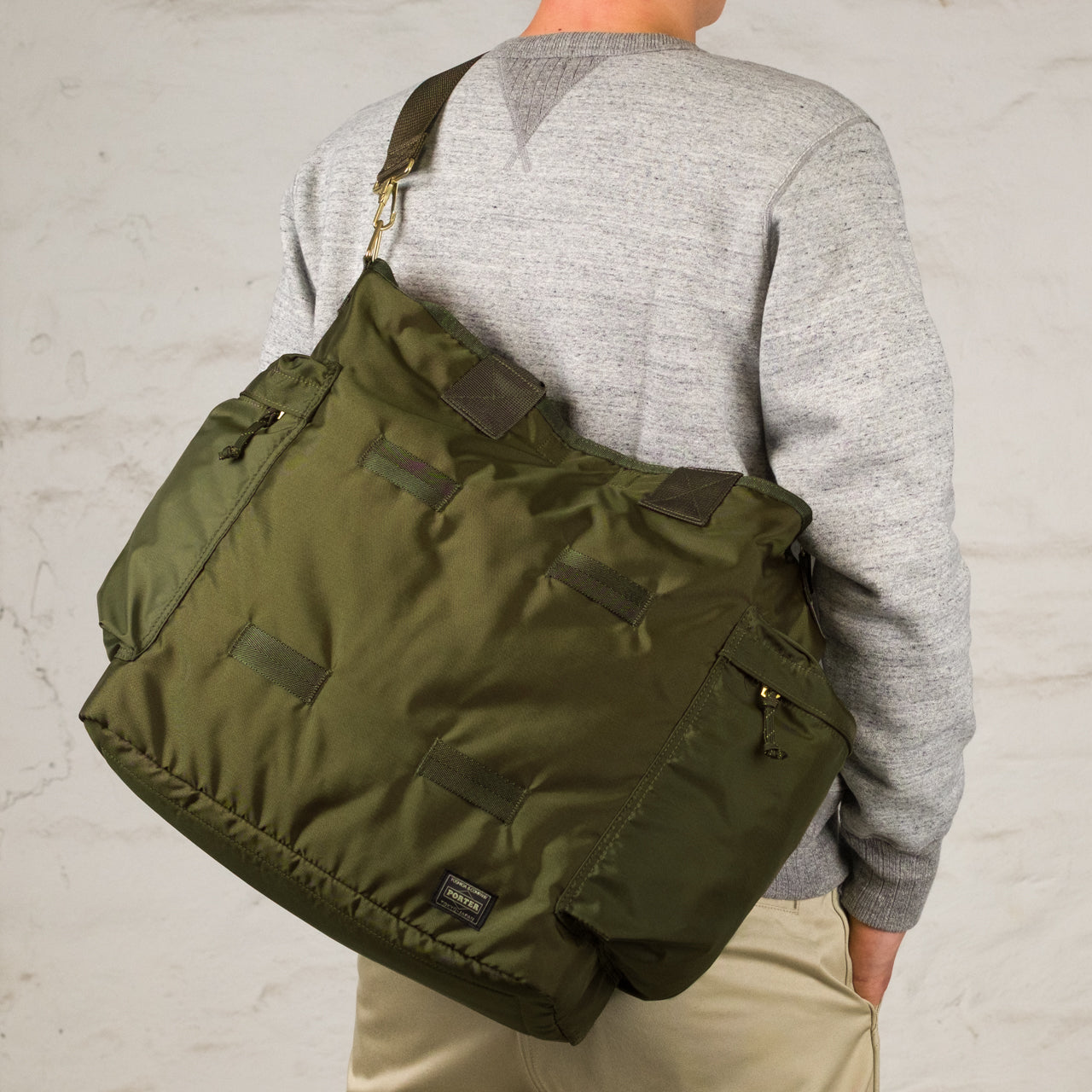 Force 2Way Tote Bag Oliv
