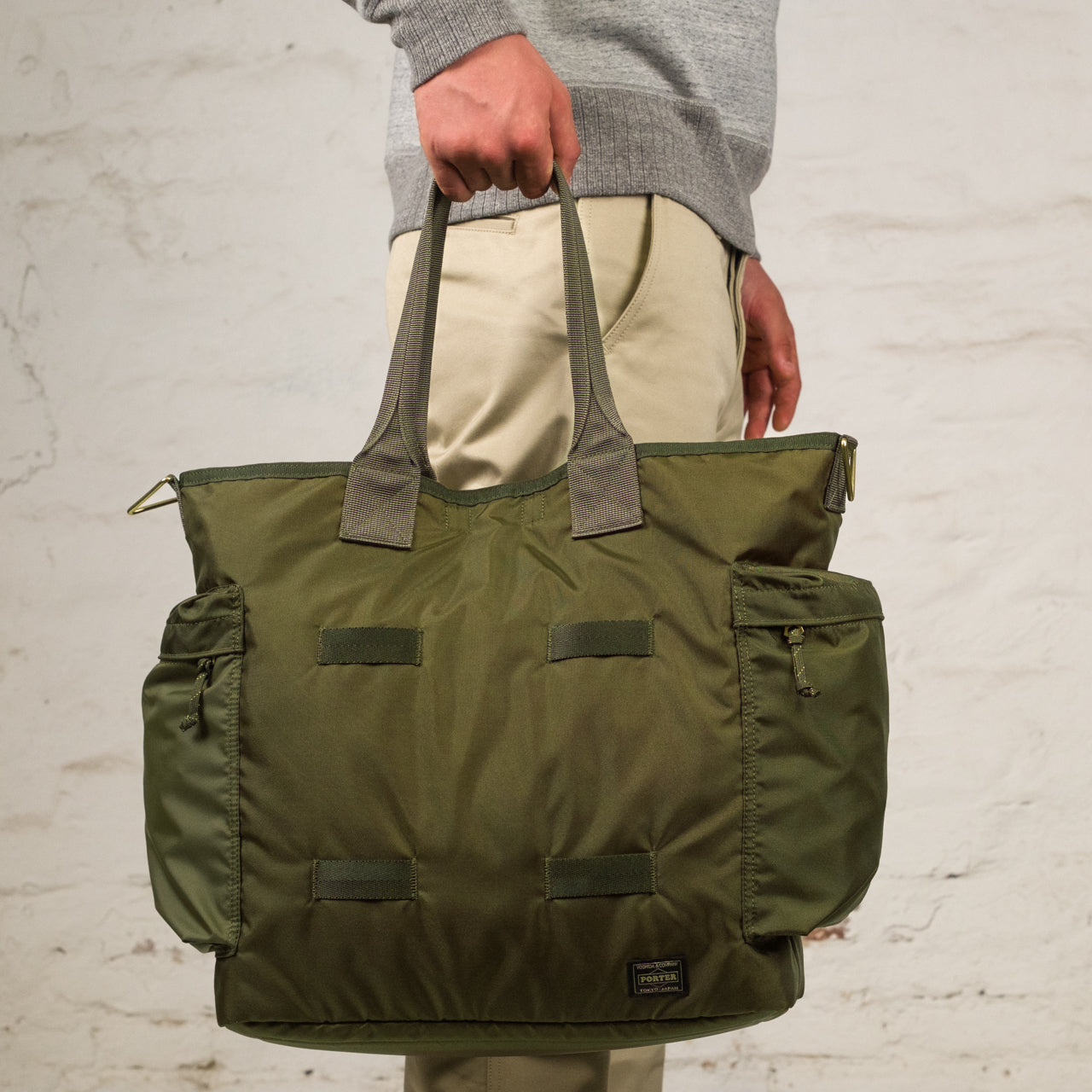 Force 2Way Tote Bag Oliv