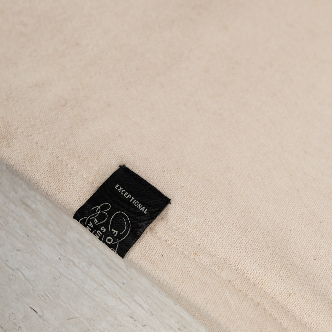 Sweat-shirt Henley naturel