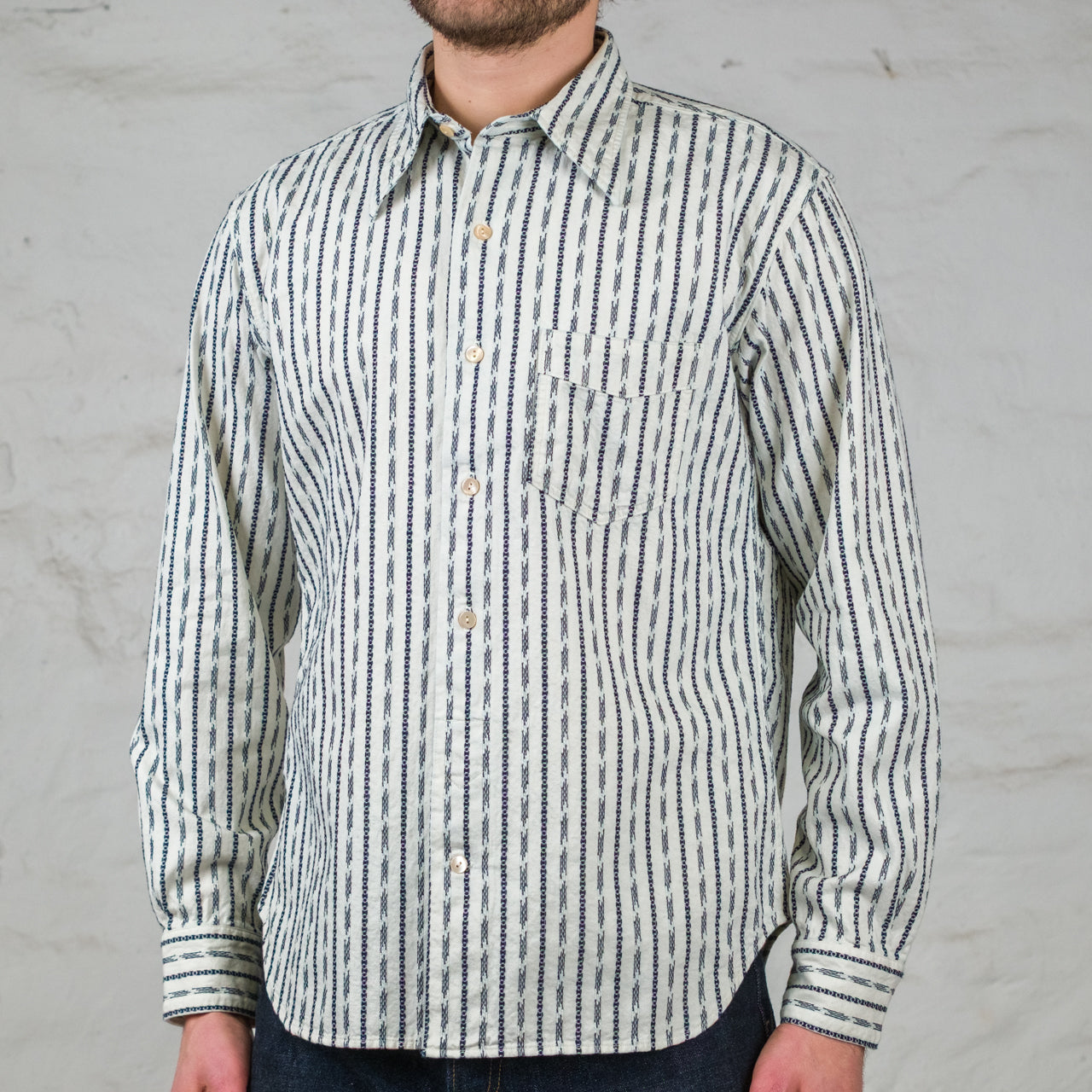 Classic Long Point Shirt Stripe