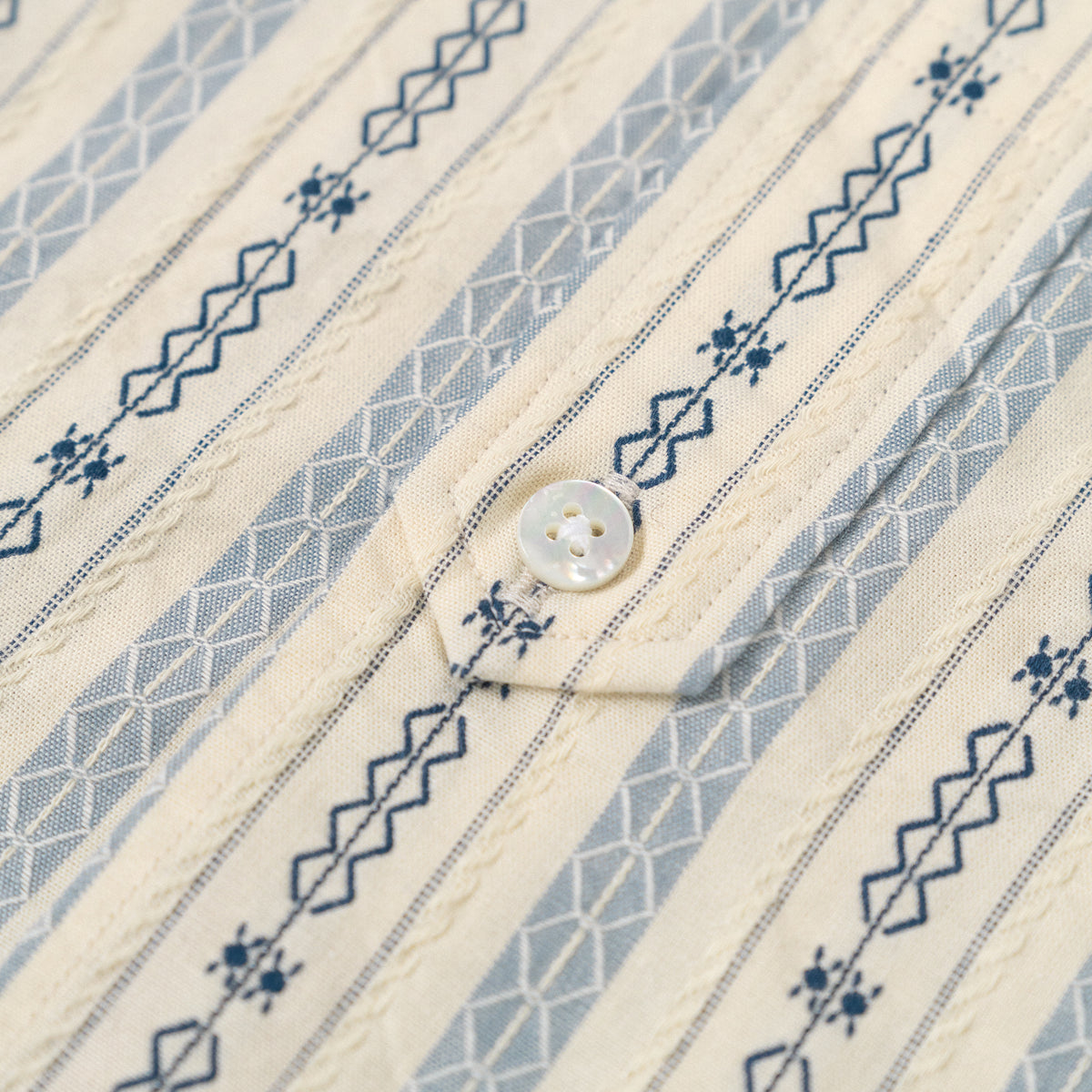 Classic Stripe Work Shirt Beige