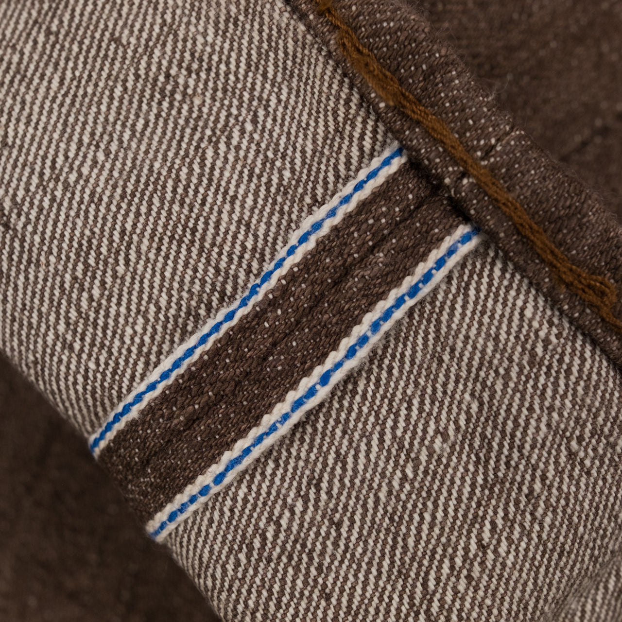14 oz. Brown Warp Selvedge Relaxed Tapered
