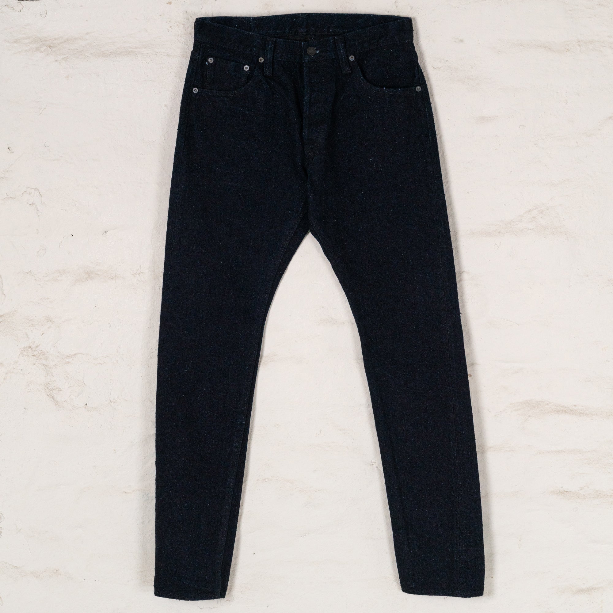 DNP-019-IDS 16 oz. Double Nep Relaxed Tapered Indigo x Sumi
