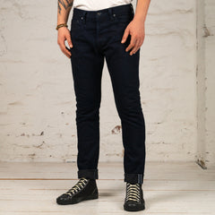 DNP-019-IDS 16 oz. Double Nep Relaxed Tapered Indigo x Sumi
