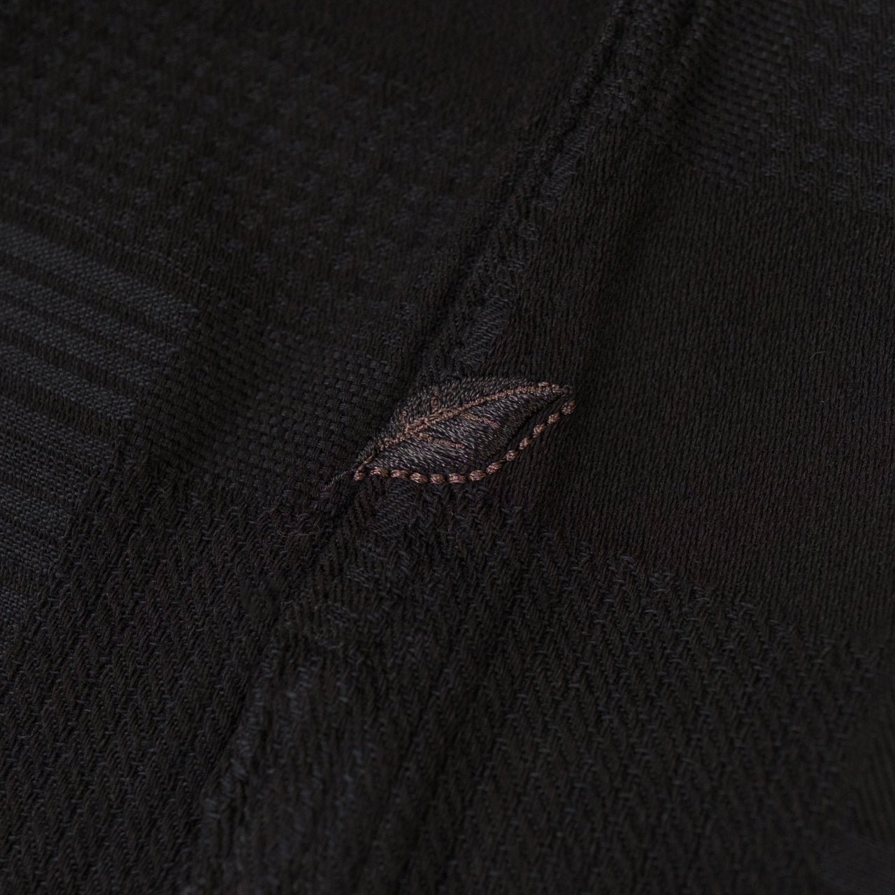 Jaccquard BORO Patchwork Shirt Double Black