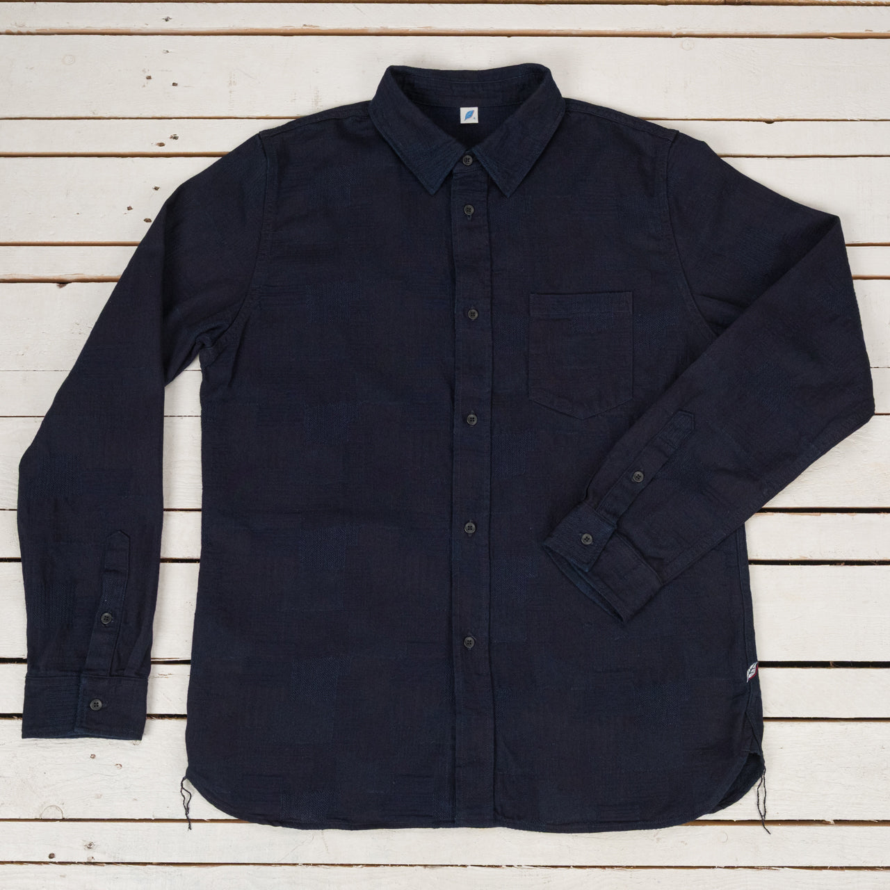 Chemise Jaccquard BORO Patchwork Double Indigo