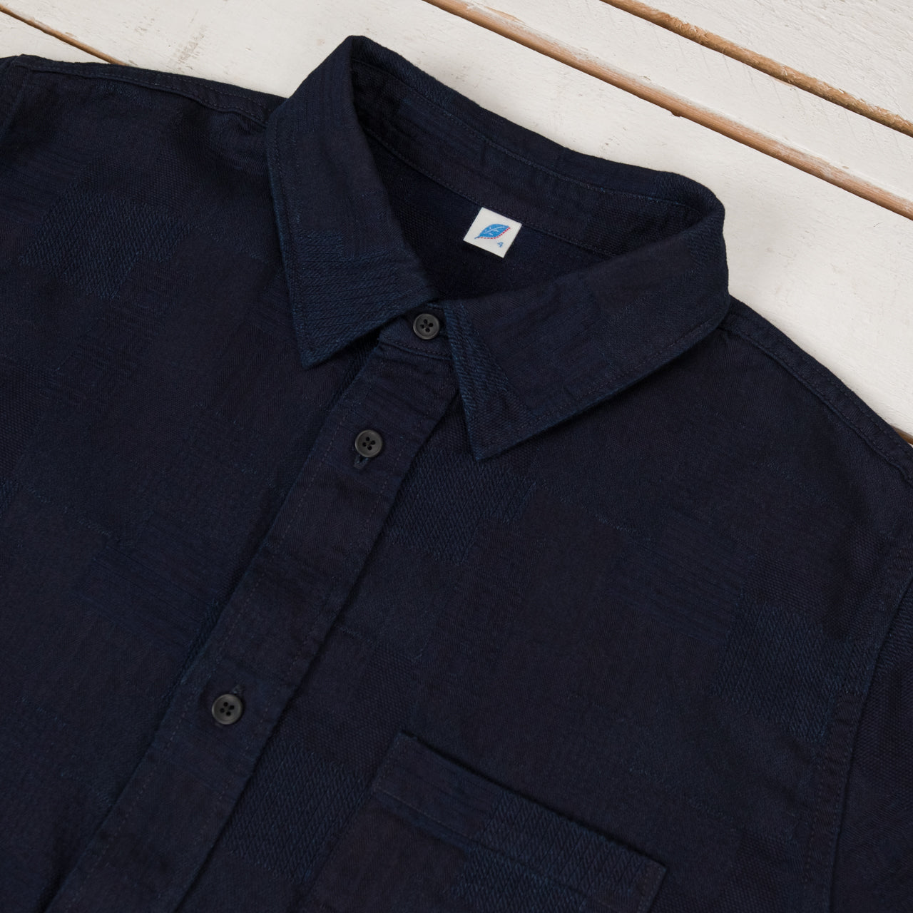 Chemise Jaccquard BORO Patchwork Double Indigo