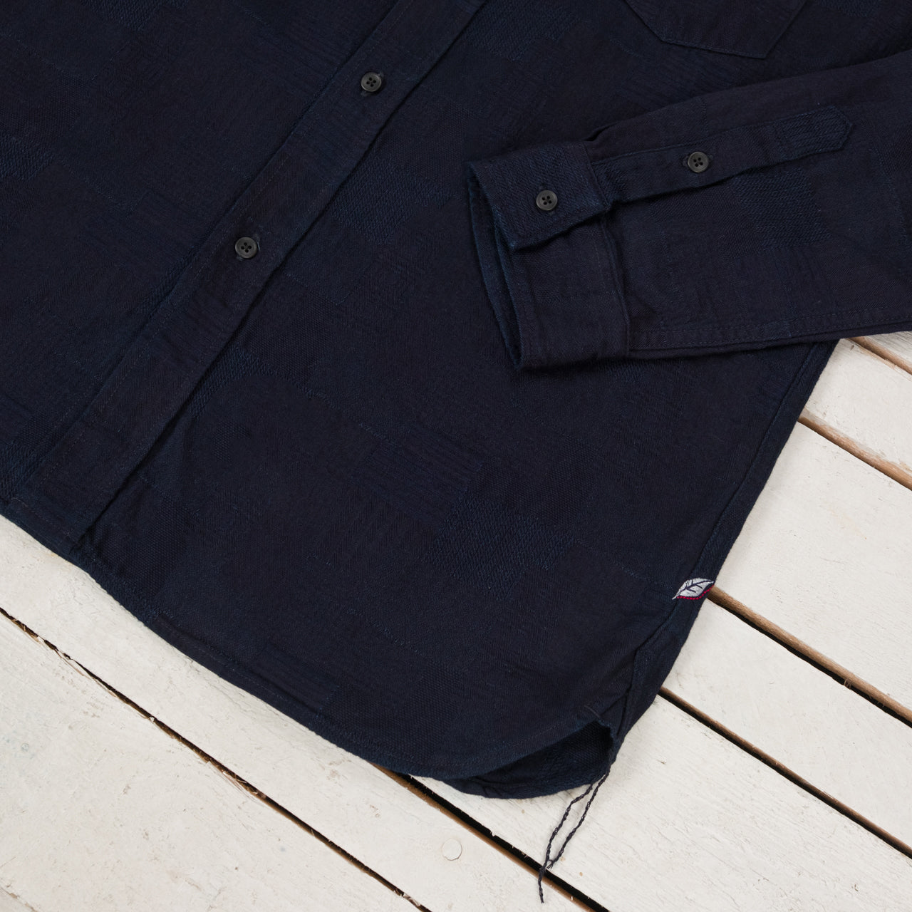 Jacquard BORO Patchwork Shirt Double Indigo