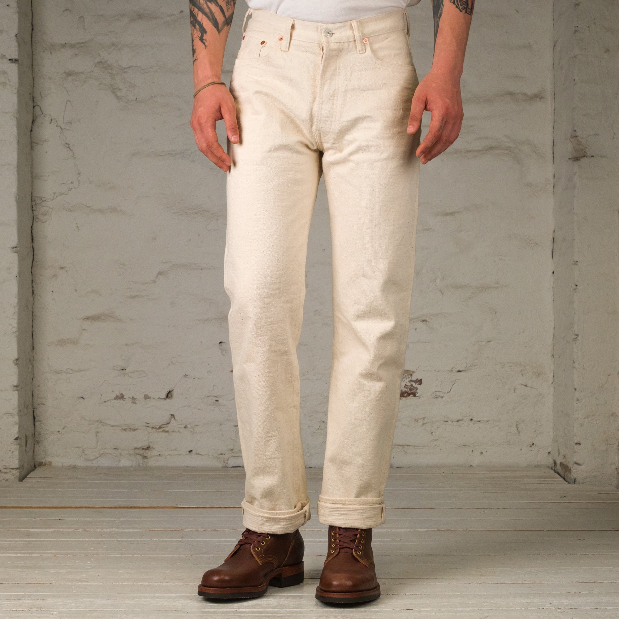 SD-1001EW GL3 15 oz Jean Selvedge Coupe Droite Écru