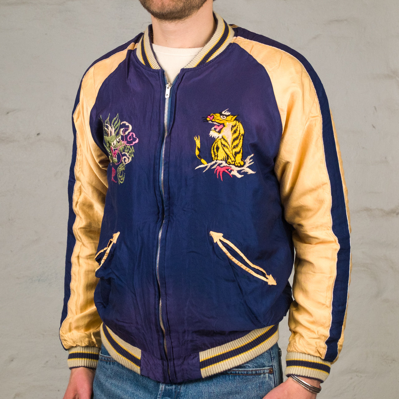 Early 1950s Souvenir Jacket "EAGLE & DRAGON" × "JAPAN MAP" (AGING MODEL)