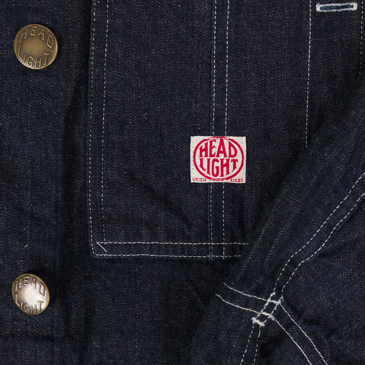 Headlight 9.5 oz. Special Weave Denim Double Breasted Coat