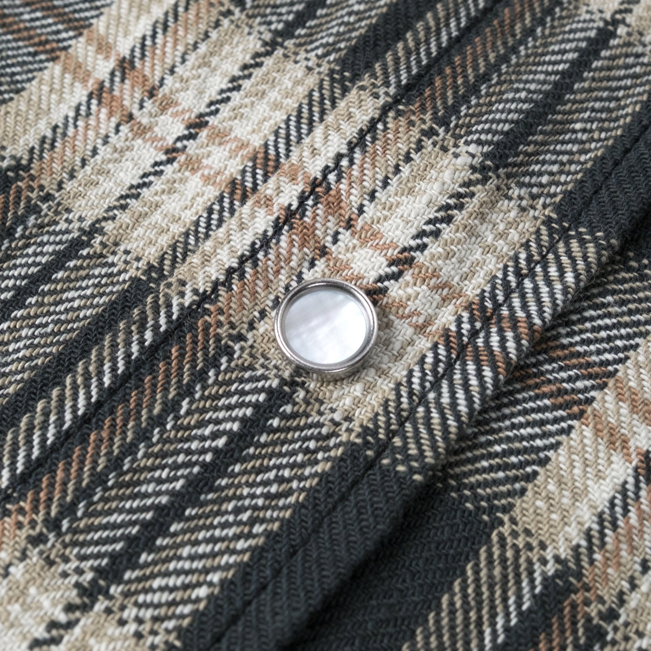 Chemise Western à Carreaux Chevrons Washer Noire