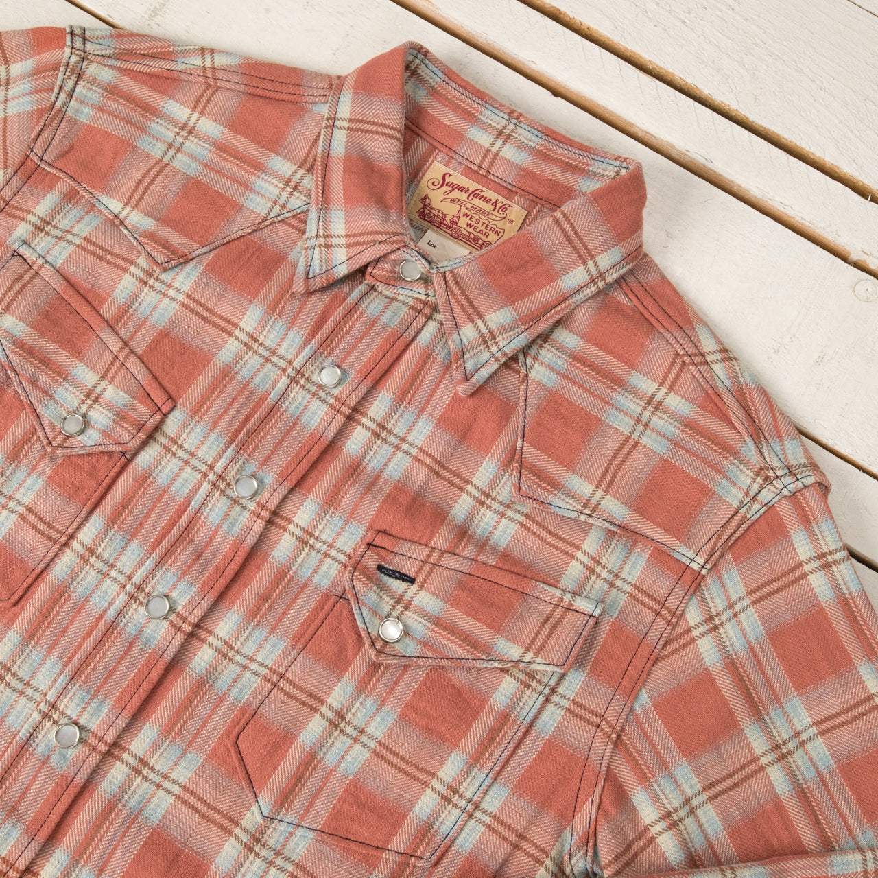 Chemise Western à Carreaux en Chevron pour Lave-linge Rouge