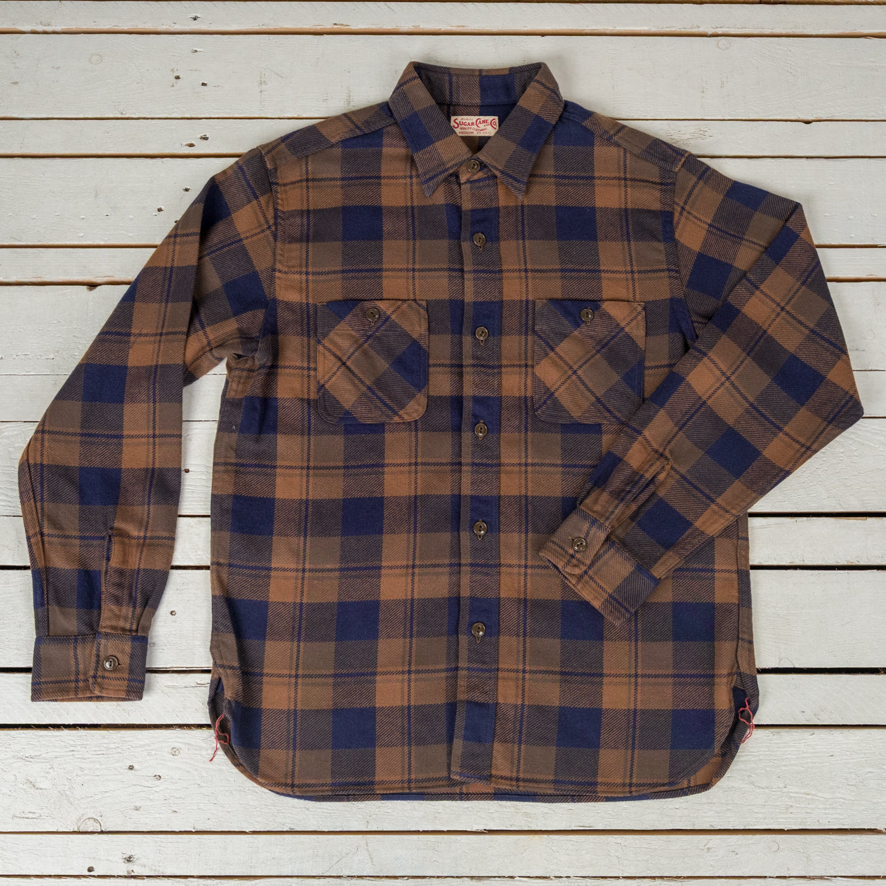 Twill Check Work Shirt Braun
