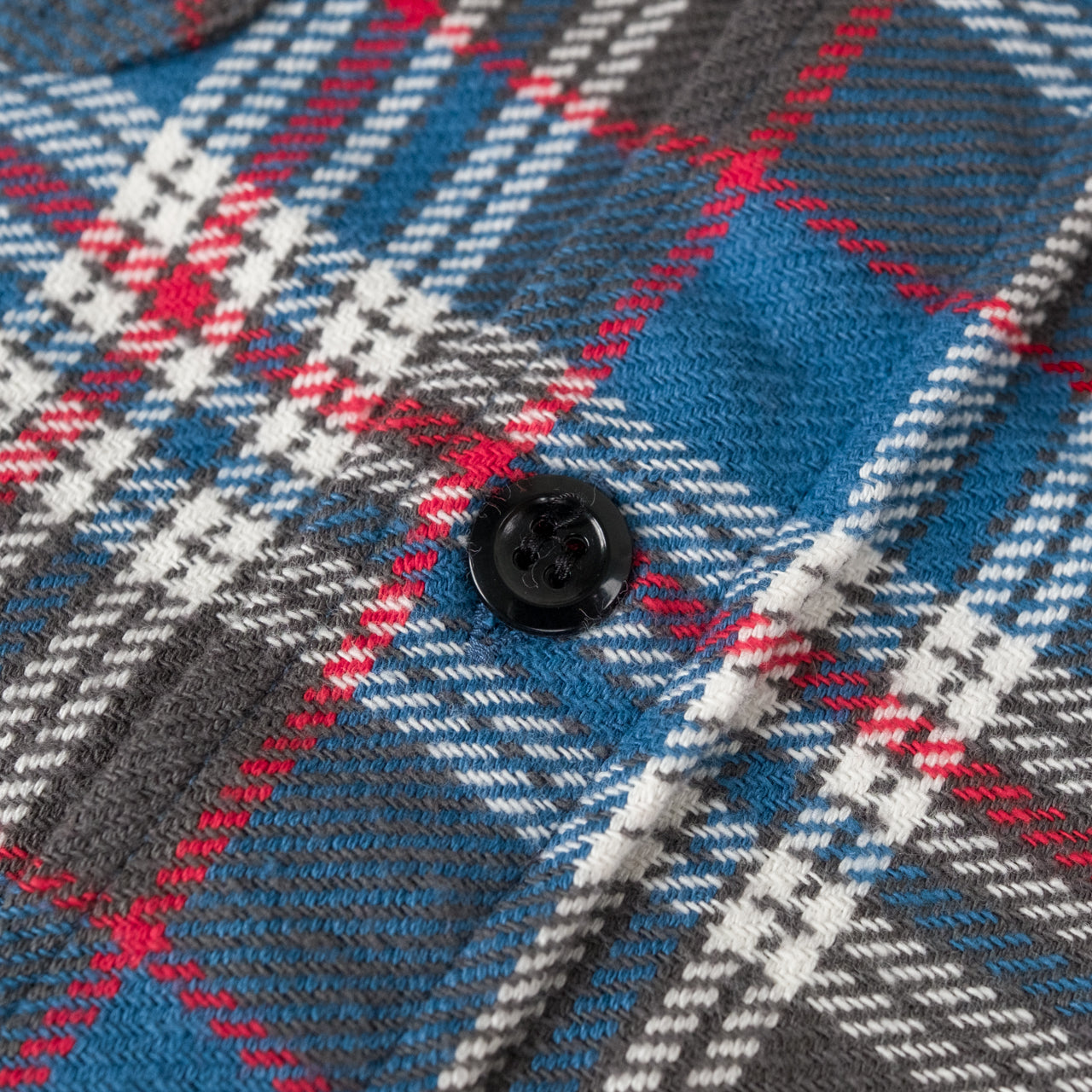 Twill Check Work Shirt Blau