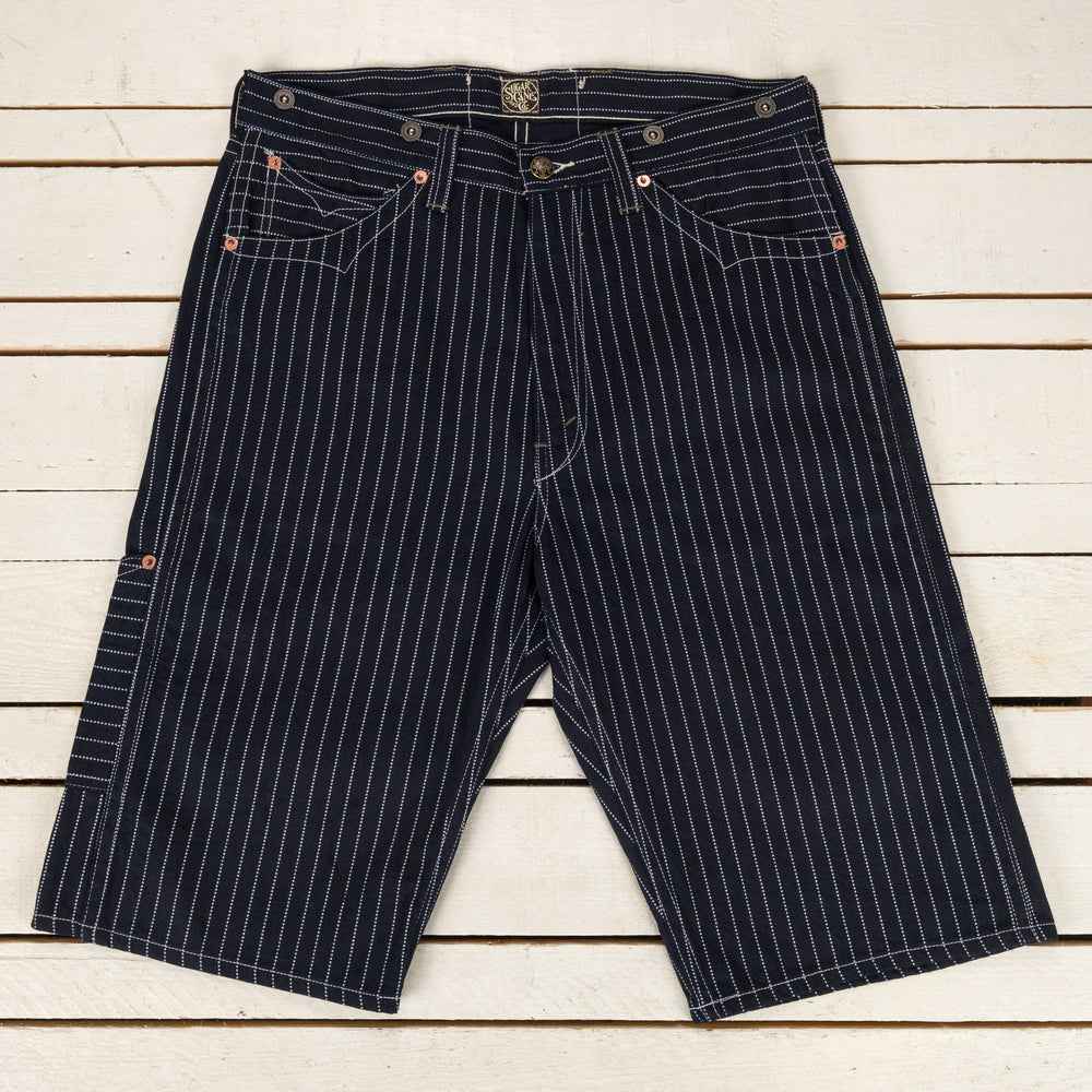 9 oz. Wabash Stripe Zip Fly Shorts Indigo