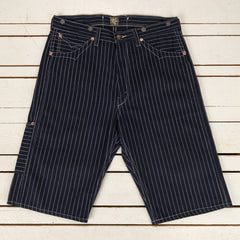 9 oz. Wabash Stripe Zip Fly Shorts Indigo
