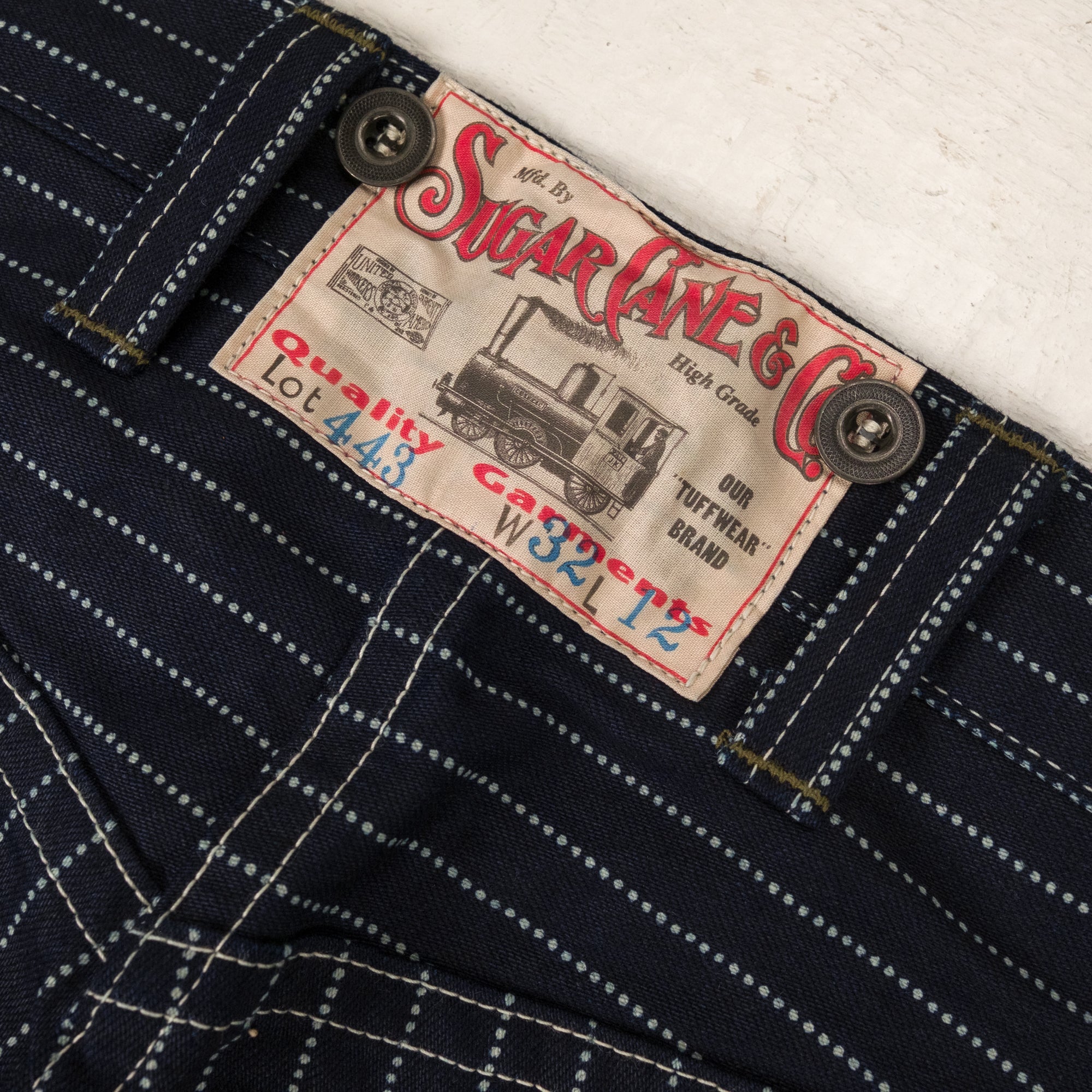 9 oz. Wabash Stripe Zip Fly Shorts Indigo